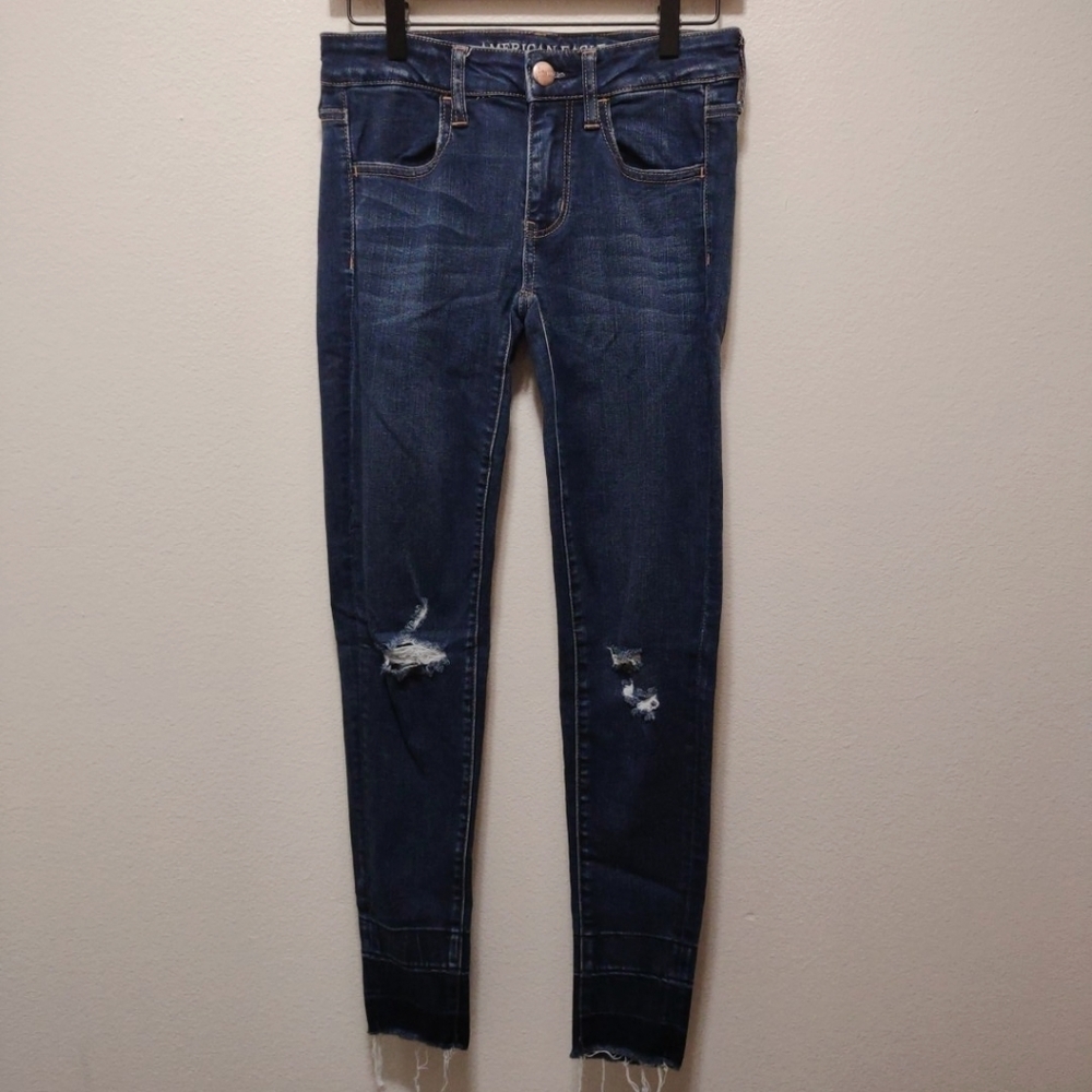 American Eagle Distressed Jeggings Denim Jeans 2